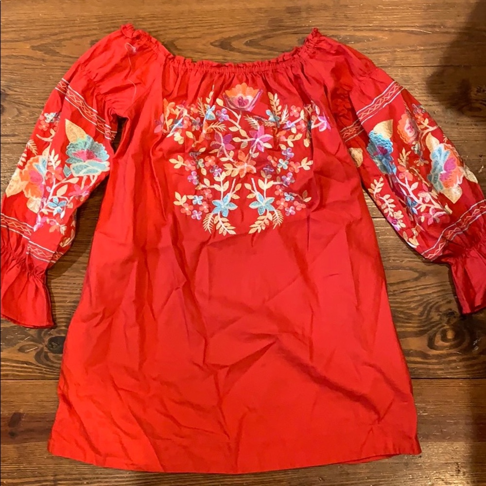 Free People Fleur Du Jour Embroidered Dress